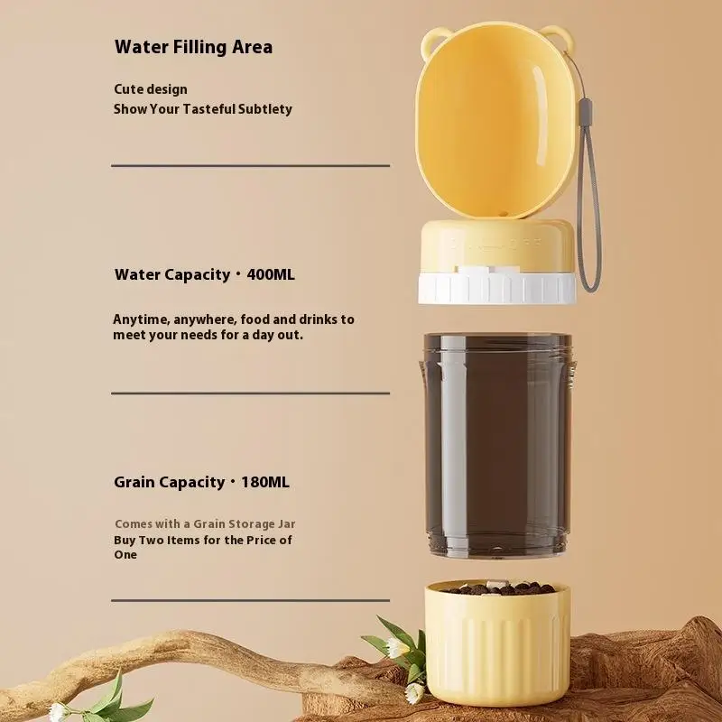 

Портативная поилка для собак из пищевого материала, дорожная бутылка для воды для собак и кошек с дозатором корма, товары для домашних животных