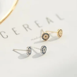 925 Sterling Silver Eye demon Earrings For Women Trend Personality Lady Fashion Jewelry