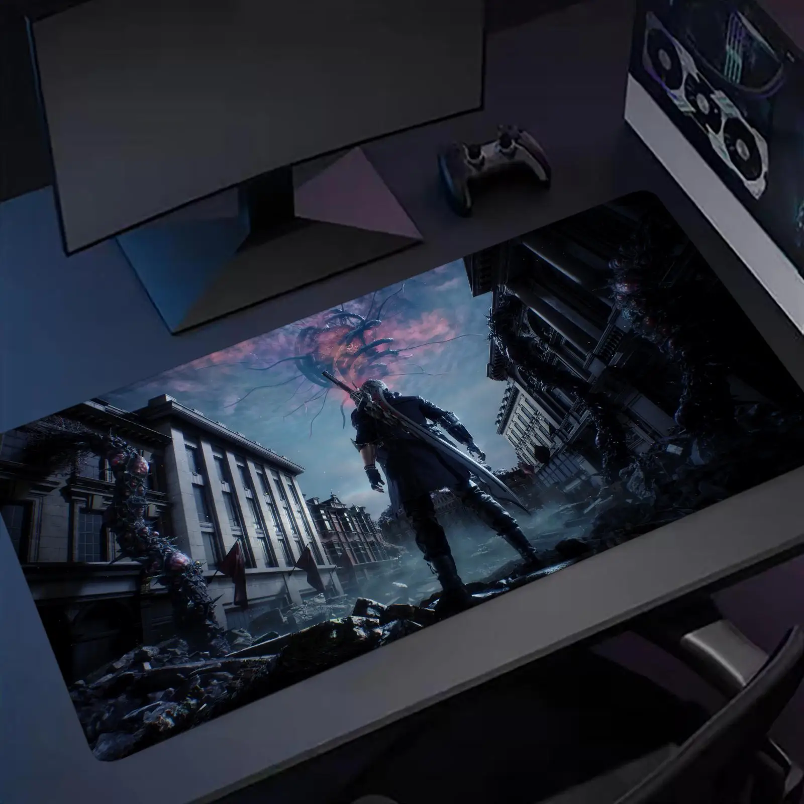 Devil May Cry mousepad, large/extra large rubber mousepad, computer keyboard pad, anime and game accessories, desktop mat.