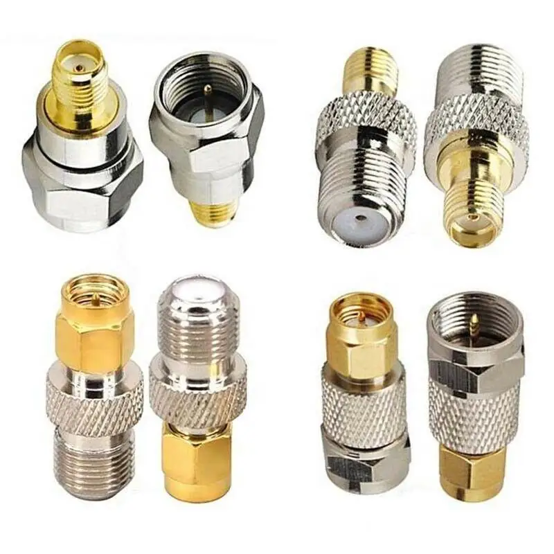 TV F Typ Männlich Weiblich Jack auf SMA Männlich Weiblich Stecker Reinem Kupfer RF Koaxial Coax Adapter Gerade F auf SMA Stecker – Detail 2