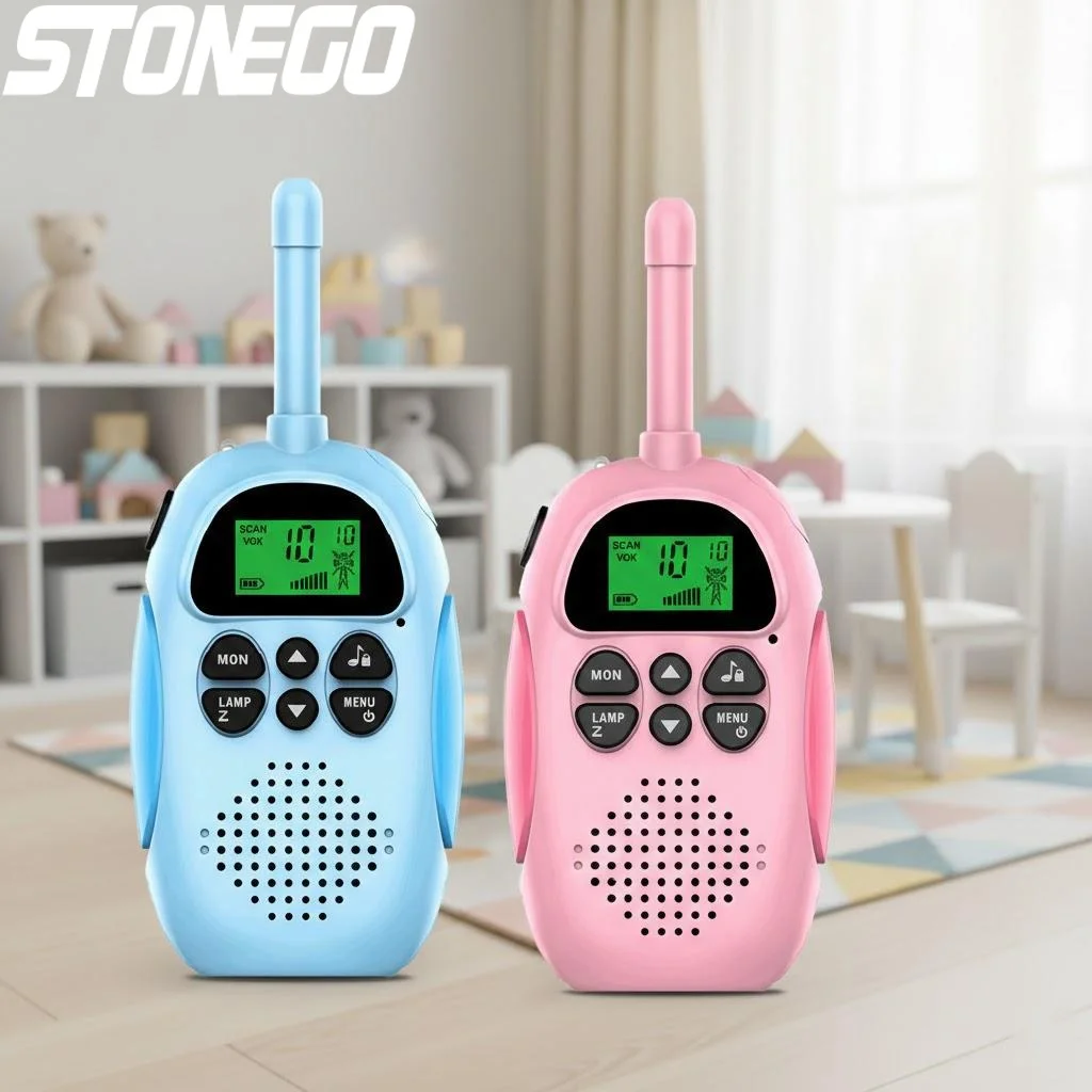 

Rechargeable 22Channels 2PCS Kids Walkie Talkies Toys 3KM Range 2 Way Radio Long Range Children Gifts