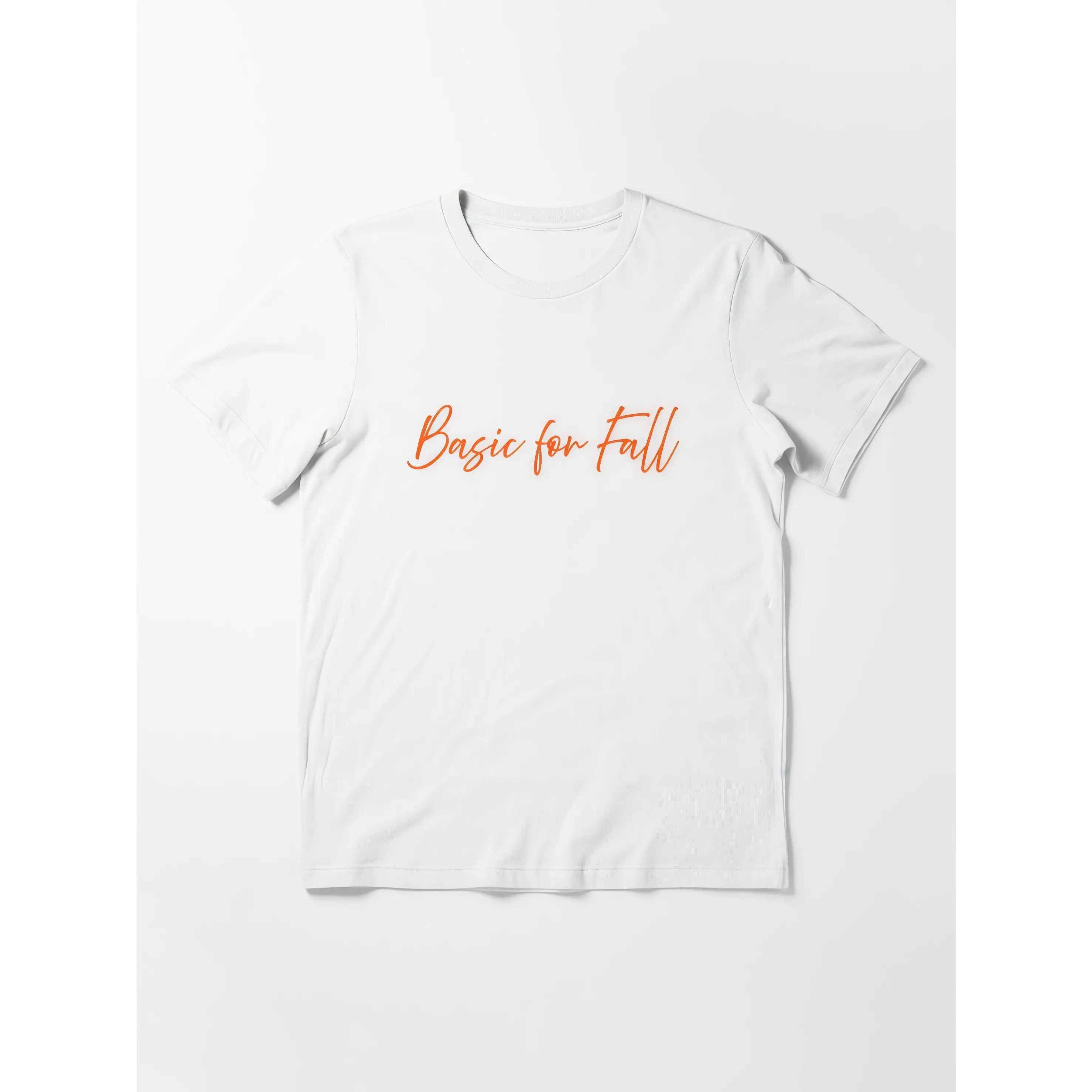 

Basic for Fall T-Shirt, Autumn Vibe Women's Graphic Tee, Trendy Letter Printed Top for Fall Season, Cozy Casual Wear