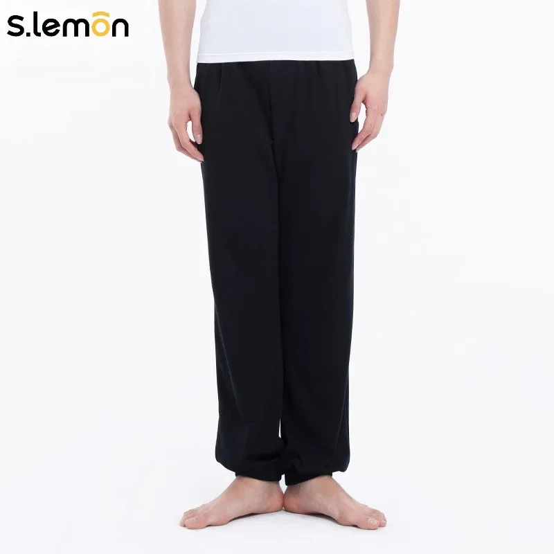 slemon-adult-black-casual-loose-fit-training-pants-dance-pants-modern-dance-aerobics-pants-for-adult-men-for-man