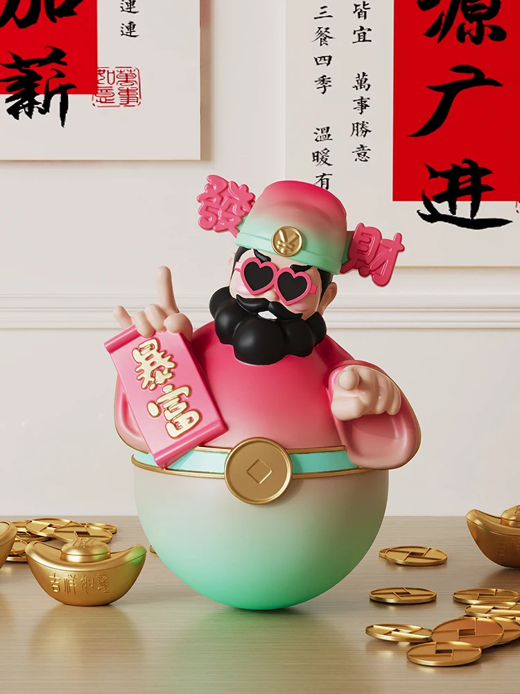 Tumbler God of Wealth ornament lucky store desktop figure