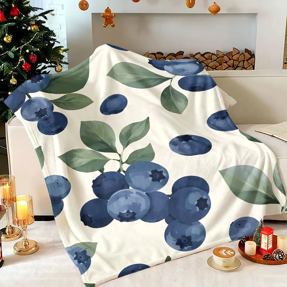 William Morris Strawberry Thief Floral Flannel Blanket Soft Fuzzy Plush Cozy Warm Throw for Sofa Bed Couch Home Decor