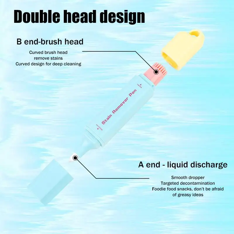1 PCS White Clothes Stain Remover Pen Strong Portable Waterless Tank Oil Stain Remover Pen 12ML Portable Emergency Hotpot Pen
