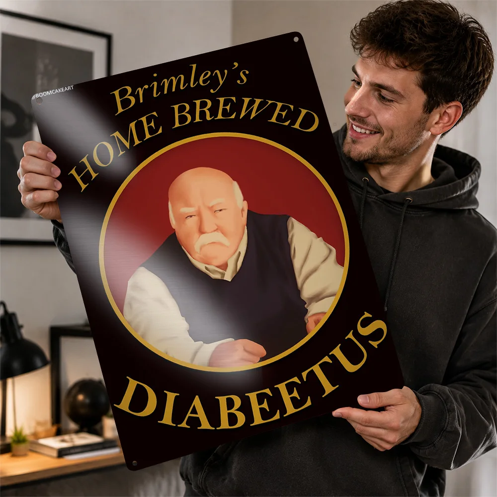 Diabeetus Retro Advert 3D Printed Texture Poster Personalized Wall Art Retro Metal Tin Signs for Gaming Room Decoration Man Home