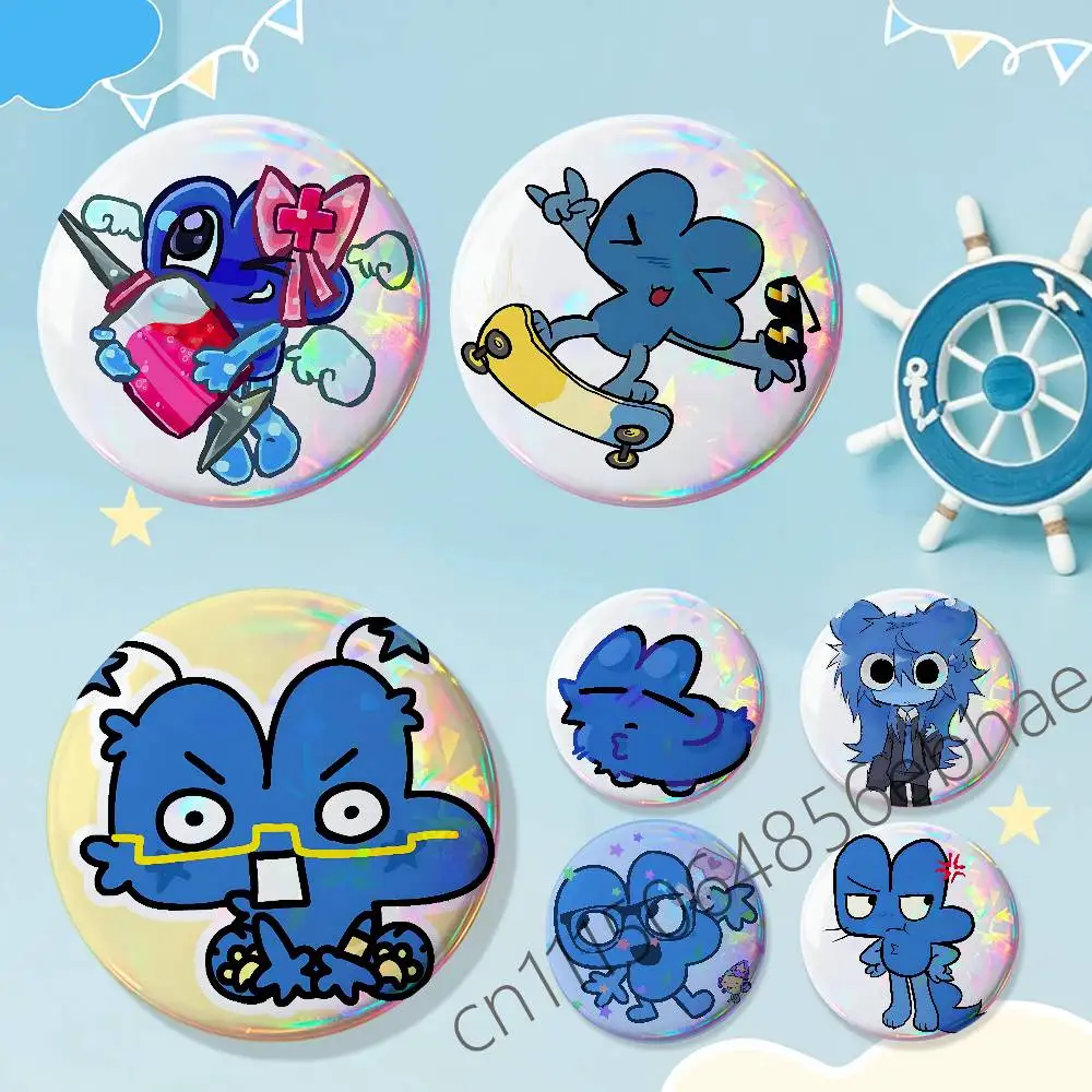FOR BFDI Four Brooches Cute Cartoon Badge Jacket Jeans Lapel Pin Gift Accessorie