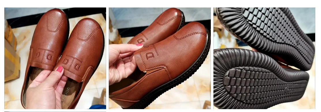 24-Stunden-Versand Ballerinas Damen Casual Walkingschuhe Oma-Damen-Komfort-Mokassins Rutschfeste Damen-Slipper Nicht-Leder – Detail 6