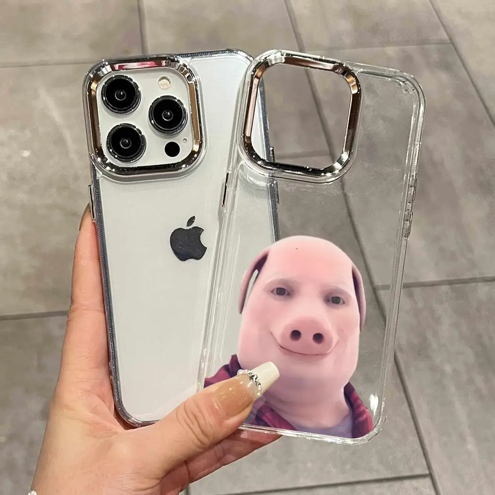 

J-John Pork Phone Case Phone Case For iPhone 17 Air 16 15 14 Plus 13 12 11 Pro Max 16e Shockproof HD Clear Back Cover