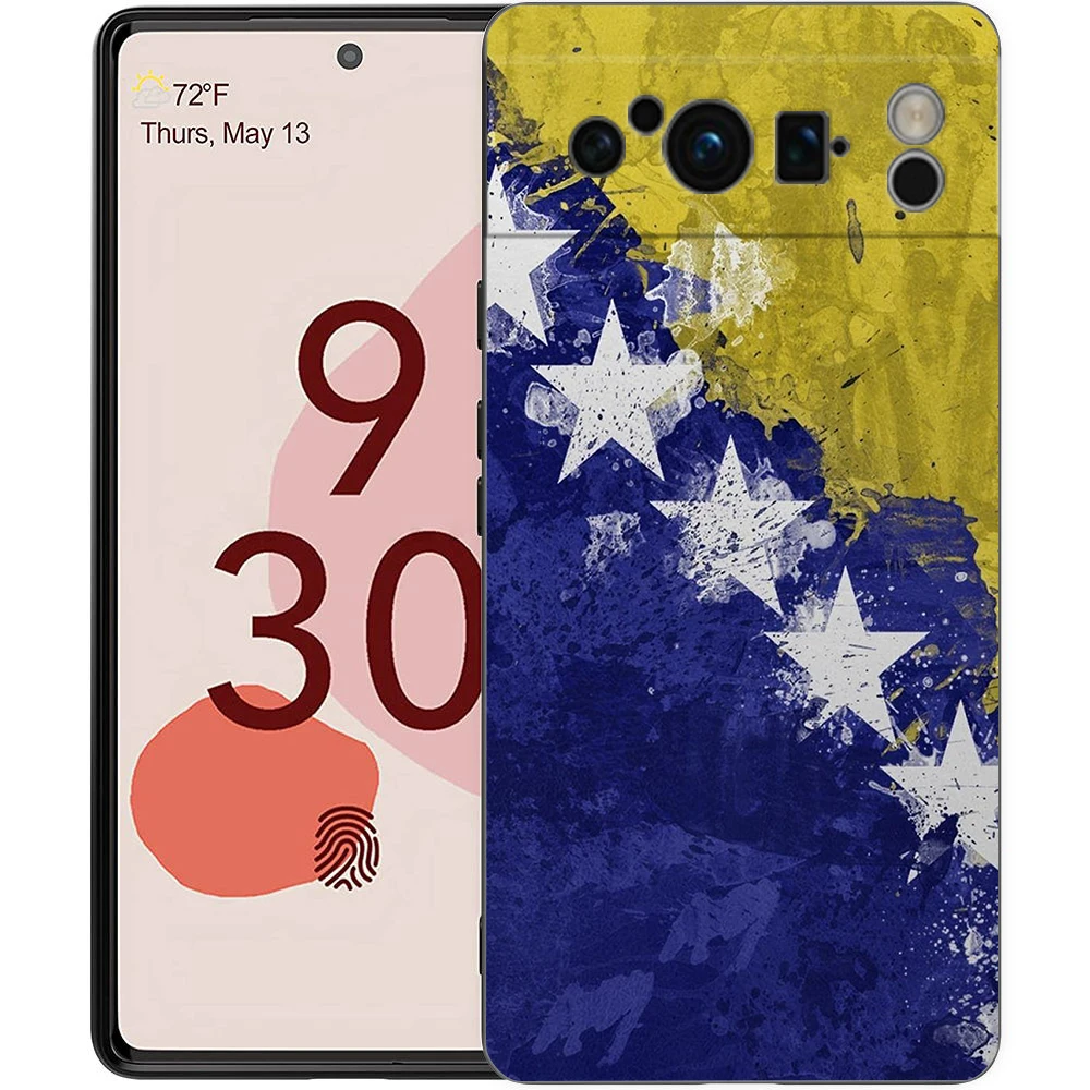Bosnia and Herzegovina Passport Phone Case For Google pixel 9 8 7 6 Pro 8A 6A 7A 5G Silicone Shockproof Black Cover