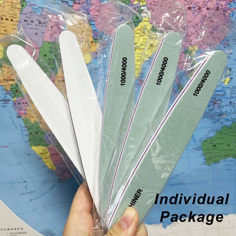 2 Pcs/Lot Green Sanding Sponge Buffer Block Washable Water Drop Nail Polishing Strip Grit 1000/4000 Pedicure Manicure Care Tools
