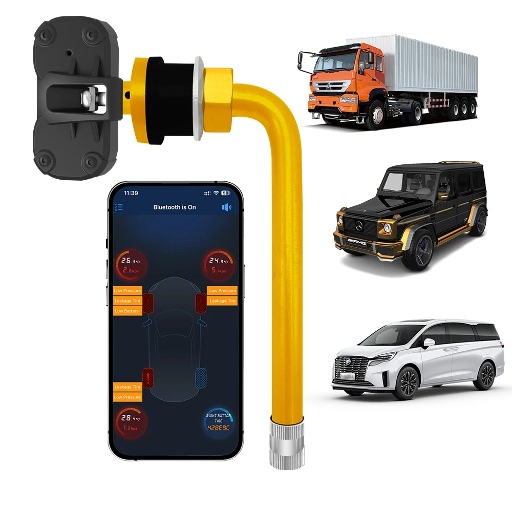 

New Design Truck Motorcycle Car TPMS Sensor Bluetooth 5.0 TPMSII for Android IOS Phone Tire Pressure Detector Universal Vehicles