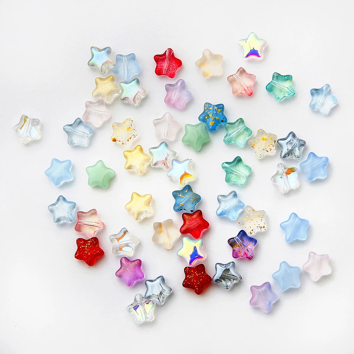 8mm Night Sky Star Glass Beads Vintage Style for DIY Jewelry Making, Earrings and Bracelet Crafts