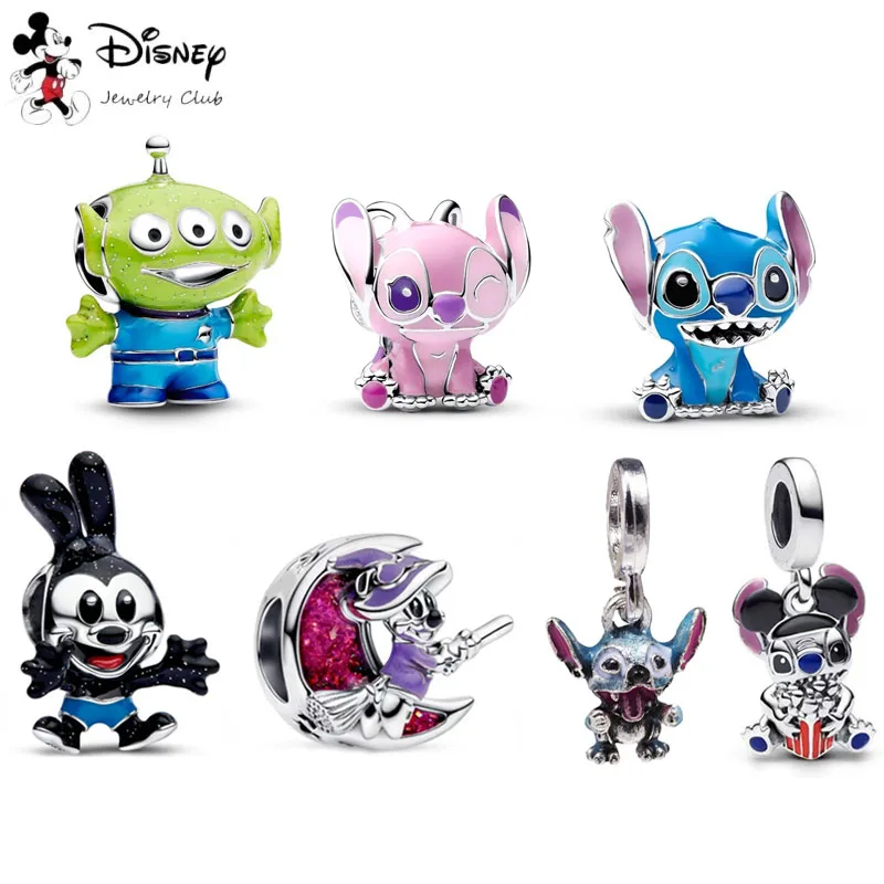 Abalorio inspirado en aleación de Disney Ohana Lilo & Stitch, compatible con pulsera Original DIY, joyería fina, regalos de cumpleaños