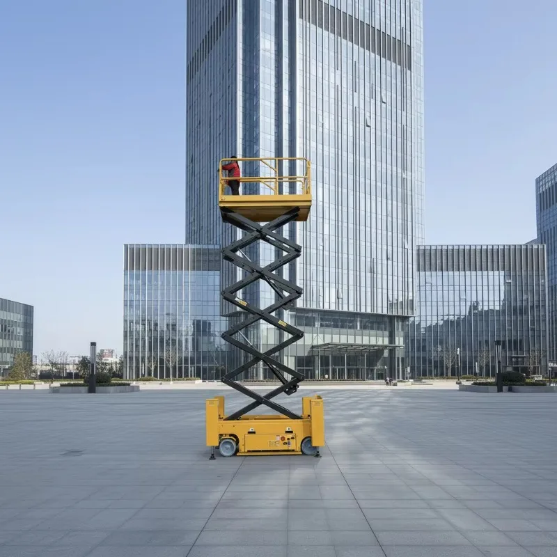Portable Mini Scissor Lift Table 300KG Hydraulic Elevating Platform Motorcycle Repair Jack Garage Maintenance Cargo Hoist 220V