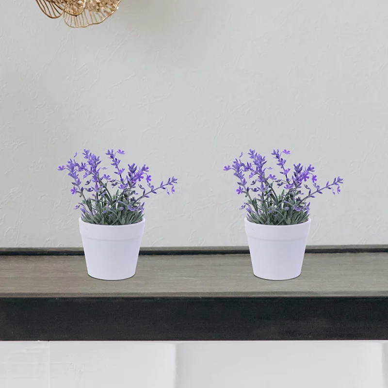 1 pz-14CM simulazione vaso di lavanda, decorazione della casa, decorazione del desktop dell\'ufficio, realistico, regali di inaugurazione della casa,