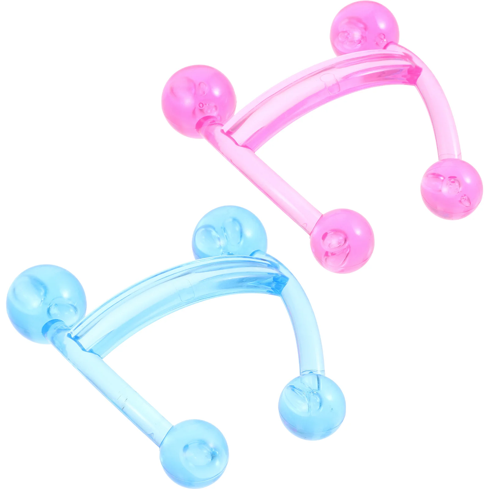 2 Pcs Acupuncture Point Massager Body Handheld Neck Shoulder Plastic Massaging Tool Back Knobber