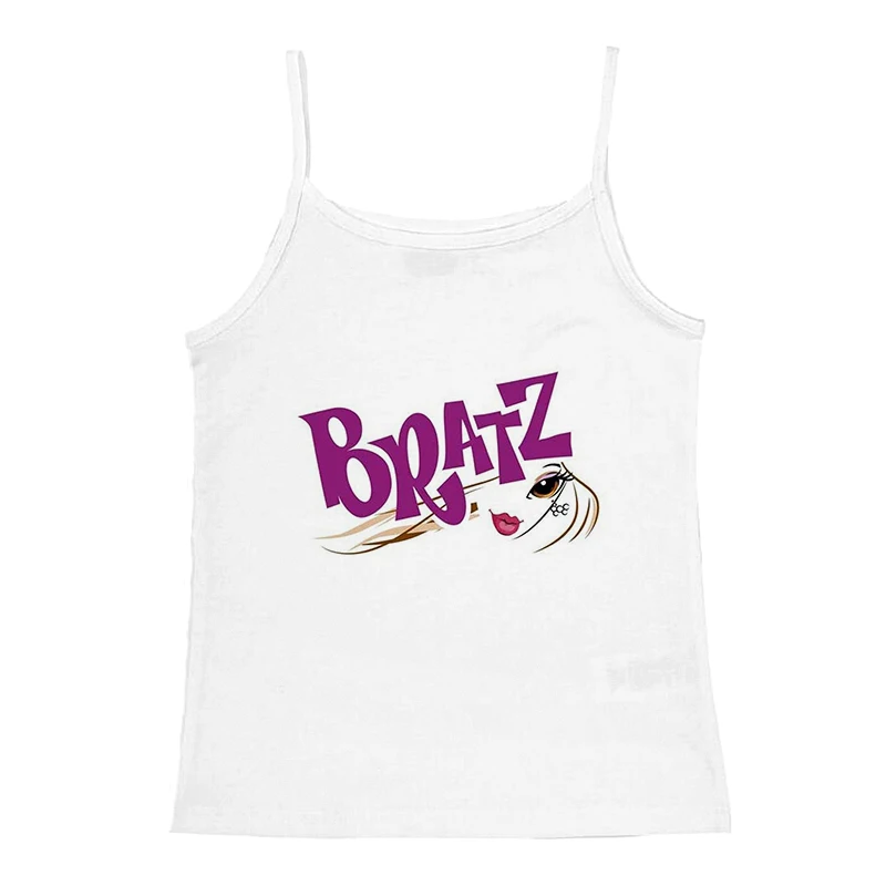 Camisole de Style Y2k avec Lettres Imprimées pour Femme, Corset Gothique Vintage, Haut Précieux, Mignon, Emo, Punk, High Street, Été