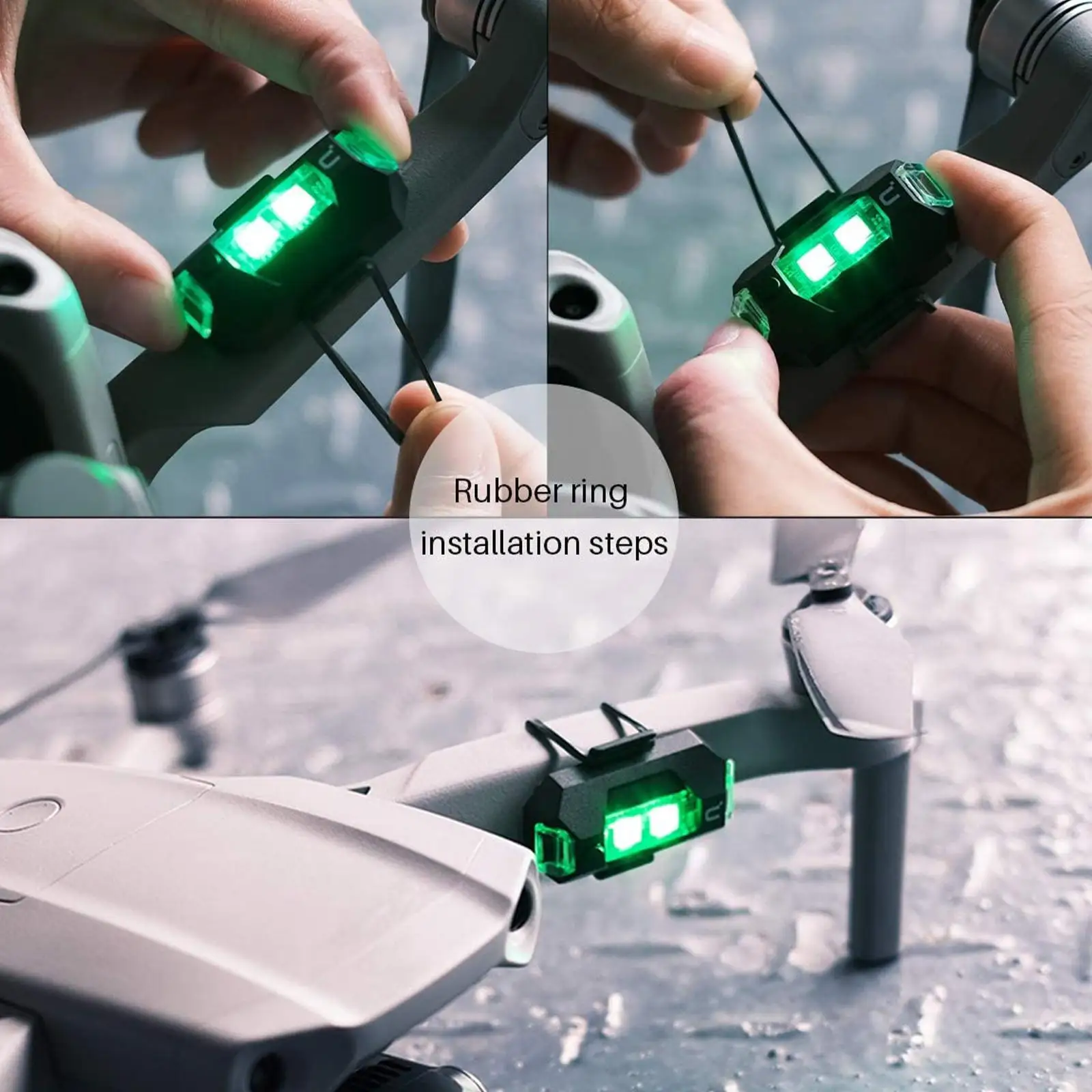 Drone con luce stroboscopica universale LED Anti collisione spia luminosa indicatore di direzione indicatore di direzione moto per DJI Mi L7C9