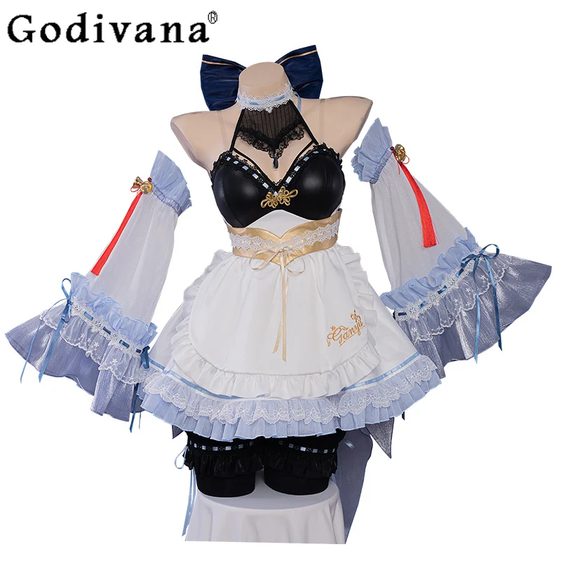 Cosplay pokojówka japońskie kostiumy damska główna ulica do odgrywania ról strój słodkie dziewczyny Halloween jednolity strój