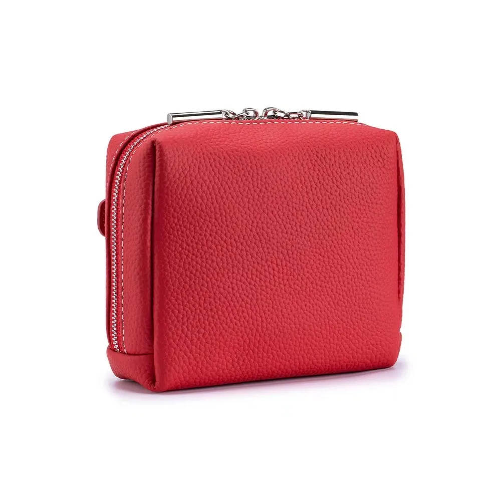 Lady Mini Bag Cowhide Lipstick And Coin Storage Bag Woman Bag New Genuine Leather Portable Makeup Bag Mini Touch-up Toiletry Bag