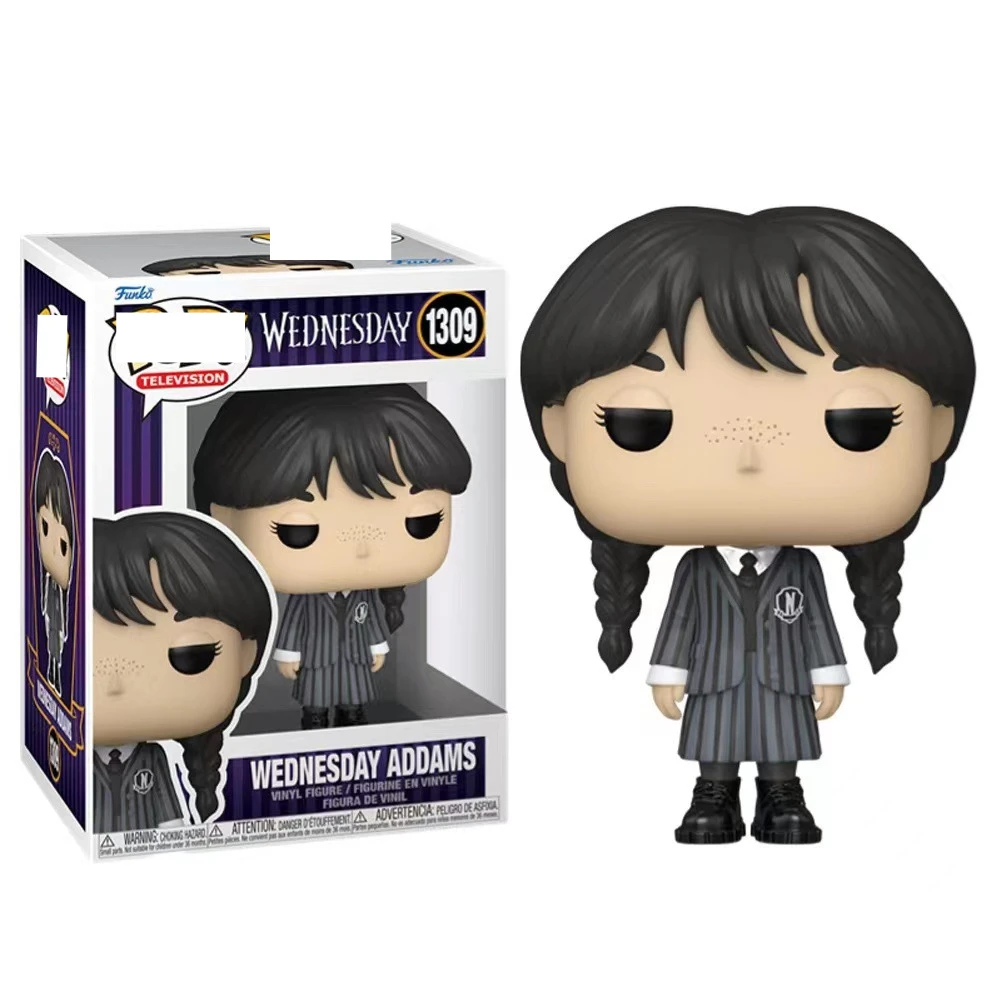 Figura de Anime de Wednesday Addams, figura de acción POP, colección de dibujos animados Kawaii, modelo de juguetes, adornos de oficina, regalos de cumpleaños para niños