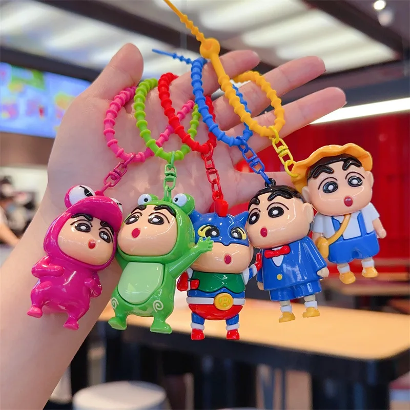 

Crayon Shin Chan Anime Figures Cartoon Keychain Car Key Ring Pendant Backpack Accessories Decoration Jewelry Gifts for Children