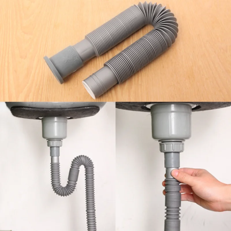 

Универсальный пластиковый гибкий сито для кухонной раковины, удлинитель для раковины, сливной шланг для умывальника, труба для ванной комнаты, кухонные аксессуары