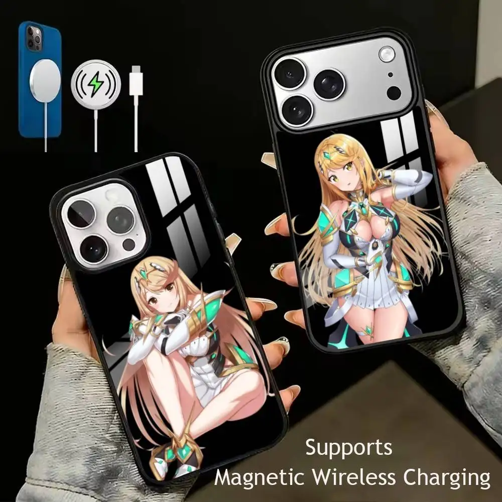 

Xenoblade Chronicles 2 Mythra Phone Case For iPhone17,16,15,14,13,12,11 Plus,Pro Supports Magnetic Wireless Charging