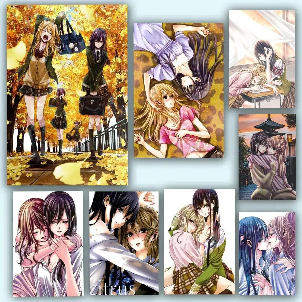 Anime Citrus Posters Self Adhesive Waterproof Ideal For Living Room Bedroom Bar Decoration