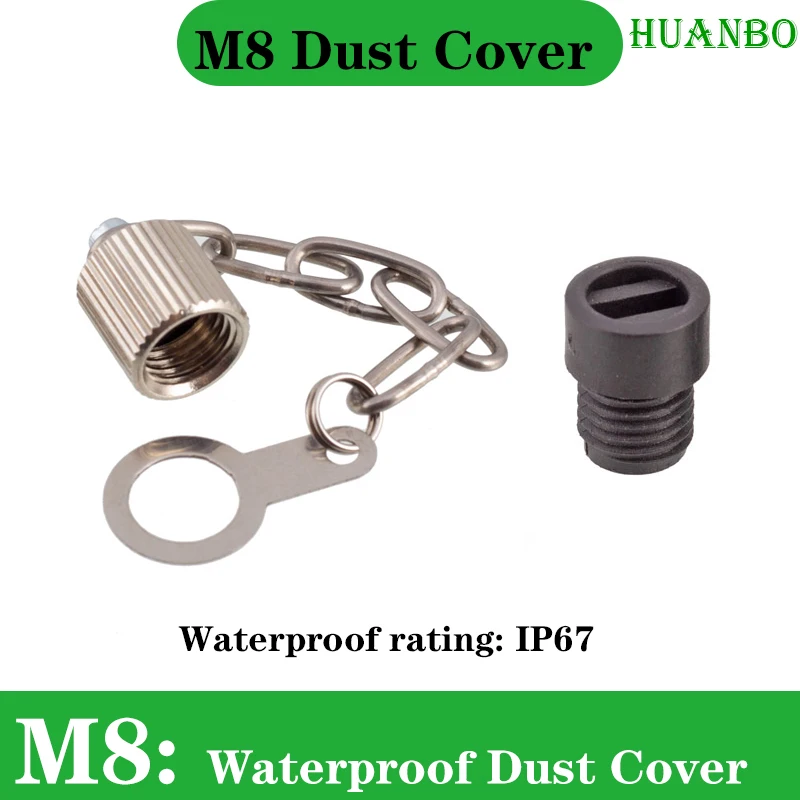1Pcs 5Pcs 10Pcs M8 Connector Dust Cover M8 Inner Thread Outer Thread Plastic Metal Waterproof Cover IP67 Plug Protection Cover