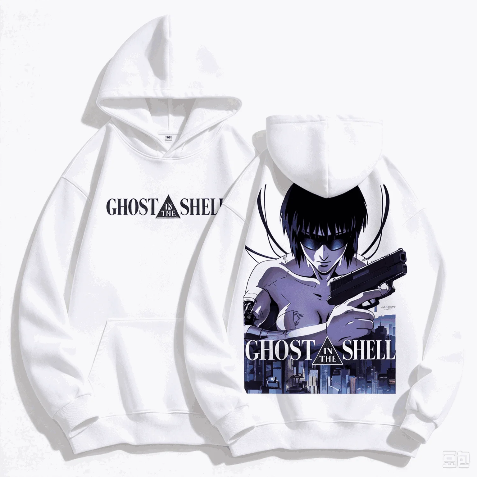 Ghost in the Shell Print hoodies Casual Loose Oversized Unisex sweatshirt Sports Graphic Retro Fashion Comfortable high quality
