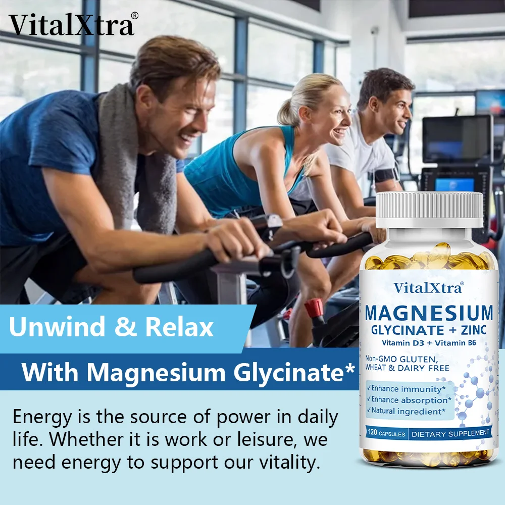 كبسولات جليسين المغنيسيوم - معدل امتصاص عالي، تدعم استجابة صحية للإجهاد، وظيفة العضلات، التمثيل الغذائي، وتعزيز النوم #6