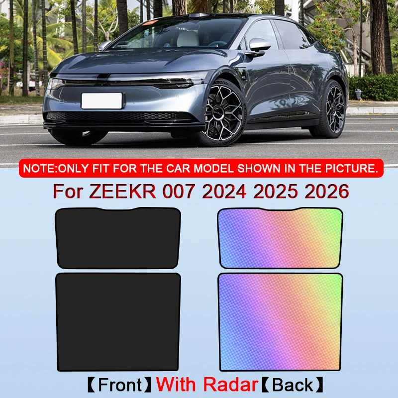 

For ZEEKR 007 2024 2025 2026 Colorful Ice Crystal Car Roof Sunshade Car Clip-on Sunroof Skylight Blind Shading Cover Accessory