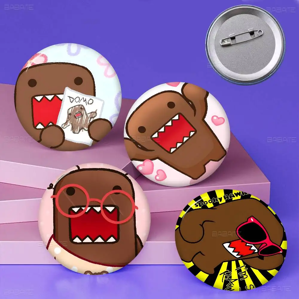 Cute D-Domo-KunS 32/44/58MM Customizable Button Pins Cute Funny Creative Badge Jewelry Decor Gifts for Friends