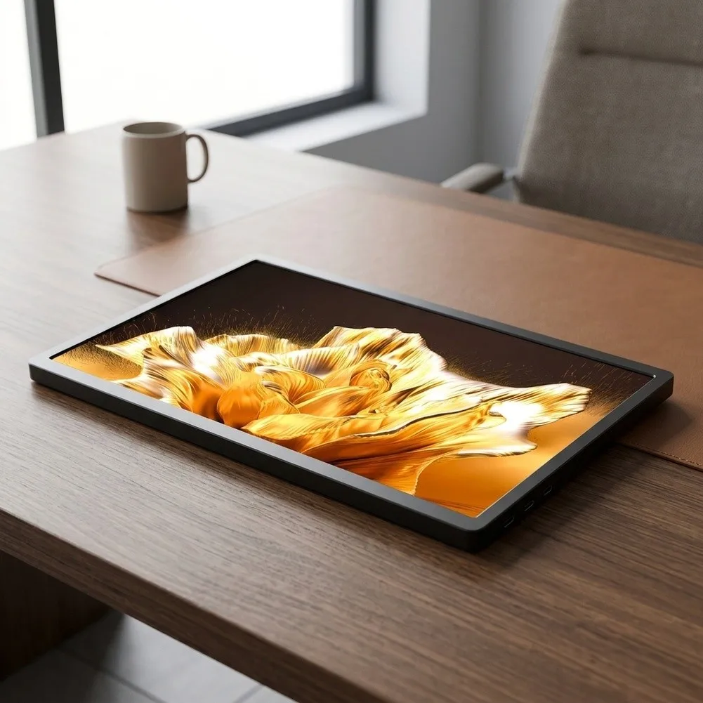 USB C Powered 15.6 inch Portable Monitor 1080p FHD for Laptop Extension with Split Screen Mode and 60Hz Refresh