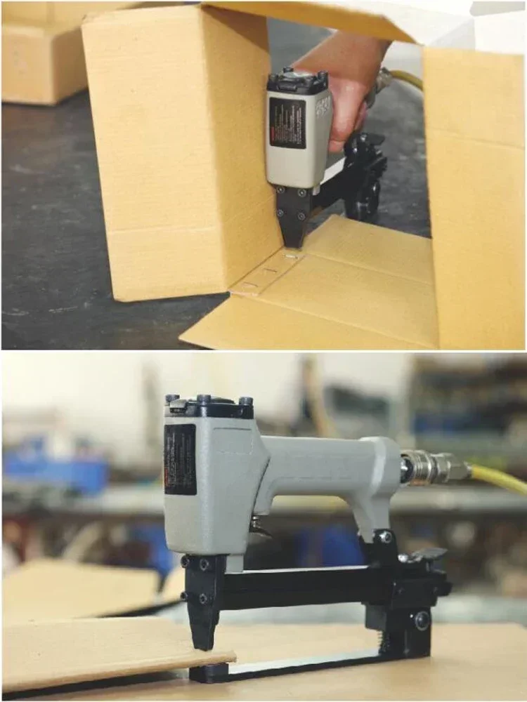 دباسة إغلاق جانبية من الكرتون، دباسات صينية هوائية للصندوق الصغير باستخدام SB 103020   دبابيس