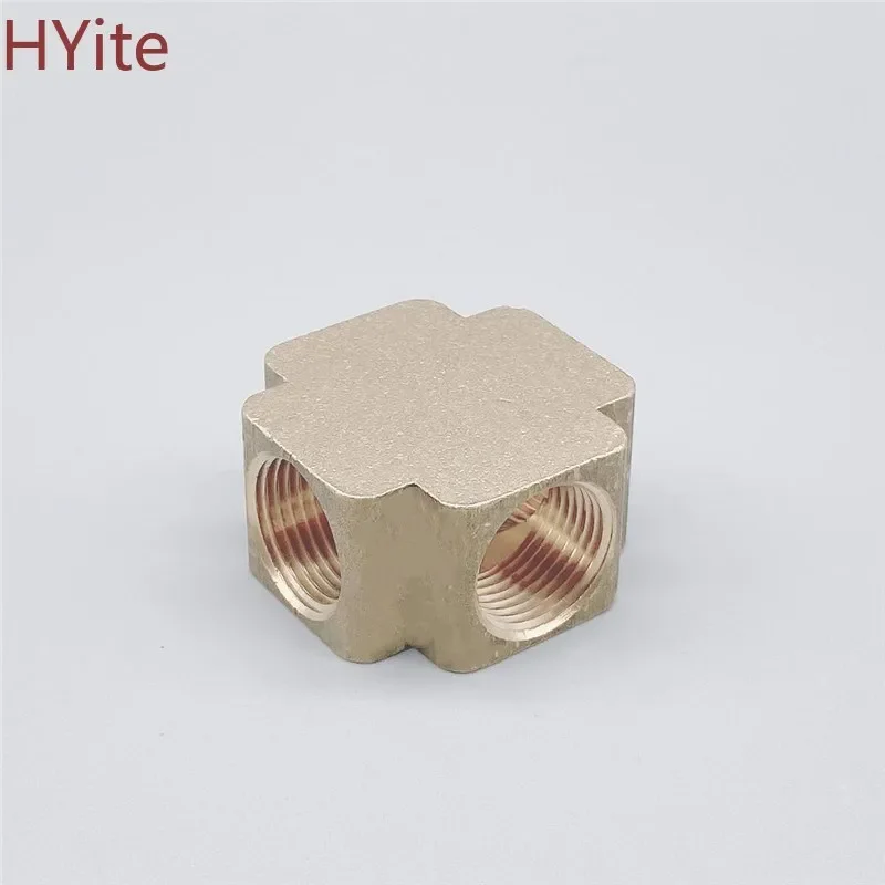 square script 4 Ways Brass Pipe fittings Equal Female Connector 1/8\