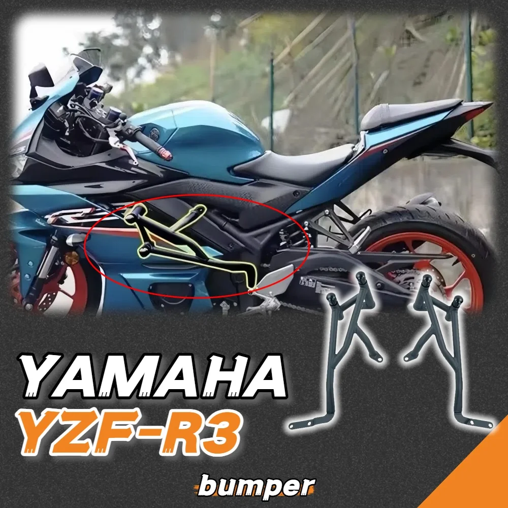 Suitable for Yamaha R3 2021 YZF-R3 YZF R3 2021 2022 2023 Motorcycle Anti-Crash Bar Engine Guard Bumper Protector