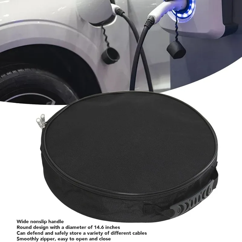 New Product Portable EV Charger Cable Storage Bag Electric Car Charging Gun Waterproof Flame Retardant Storage Bag