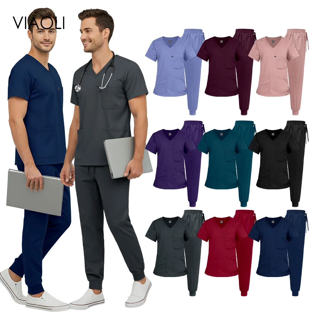 uniformes-medicos-para-mulheres-roupas-de-trabalho-para-enfermeiras-de-hospital-blusa-stretch-para-medicos-calcas-jogging-para-clinicas-e-dentistas
