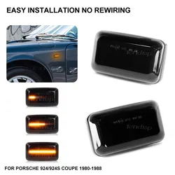 Dynamic LED Turn Signal Light Sequential Blinker Side Markers Lights For Audi A6 S6 100 C3 C4 200 80 90 B2/B3/B4 Cabriolet