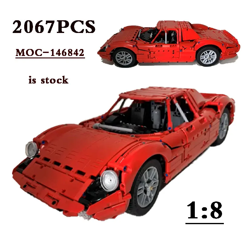 New Racing Car 250LM  42143 Compatible with MOC-146842 Sports Car 2067PCS Assembled Building Block Toy Model DIY Kids Gift Gift