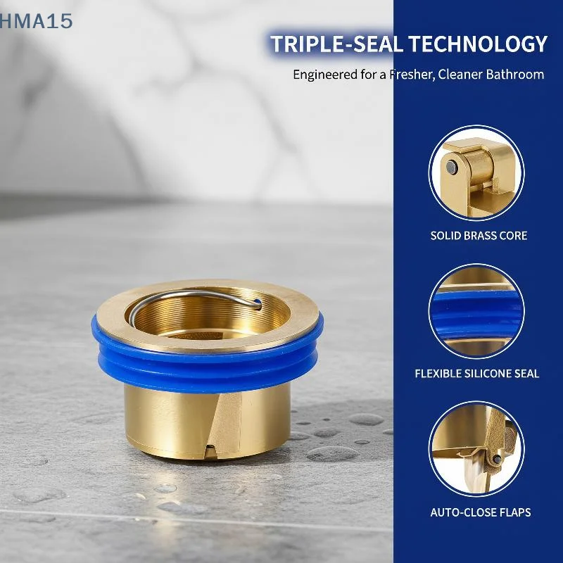 【YA】Brass Alloy Floor Drain Core Anti Odor Backflow Prevention Durable Rustproof For Hotel Home Bathroom Kitchen