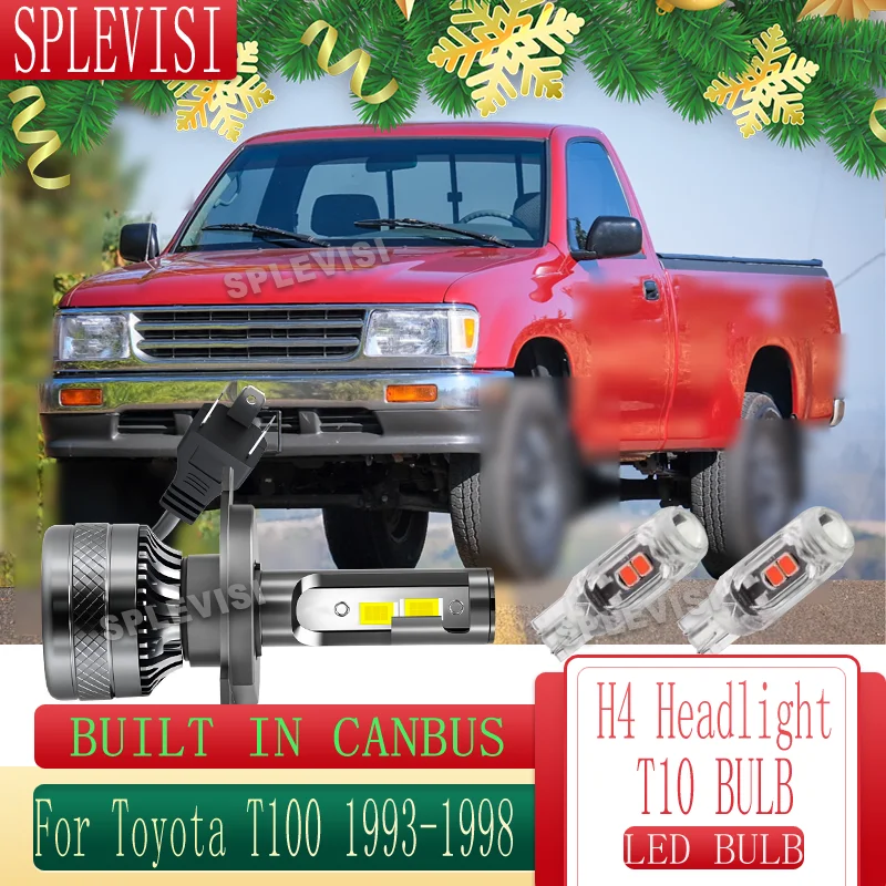 

H4 LED Bulbs Canbus Ready Built-in Resistor Brighter Than Halogen Plug Play For Toyota T100 1993 1994 1995 1996 1997 1998