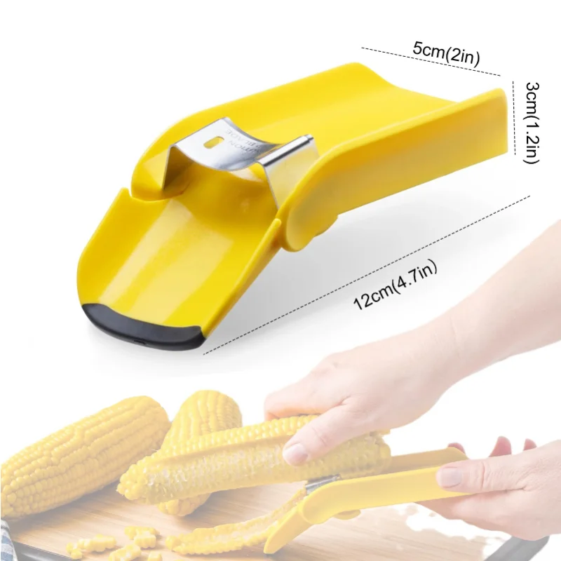 Hot sale Multi-function Portable Stainless Steel Corn Cob Stripper Kitchen Universal Gadget All-in-One Corn cob peeler & Cutter