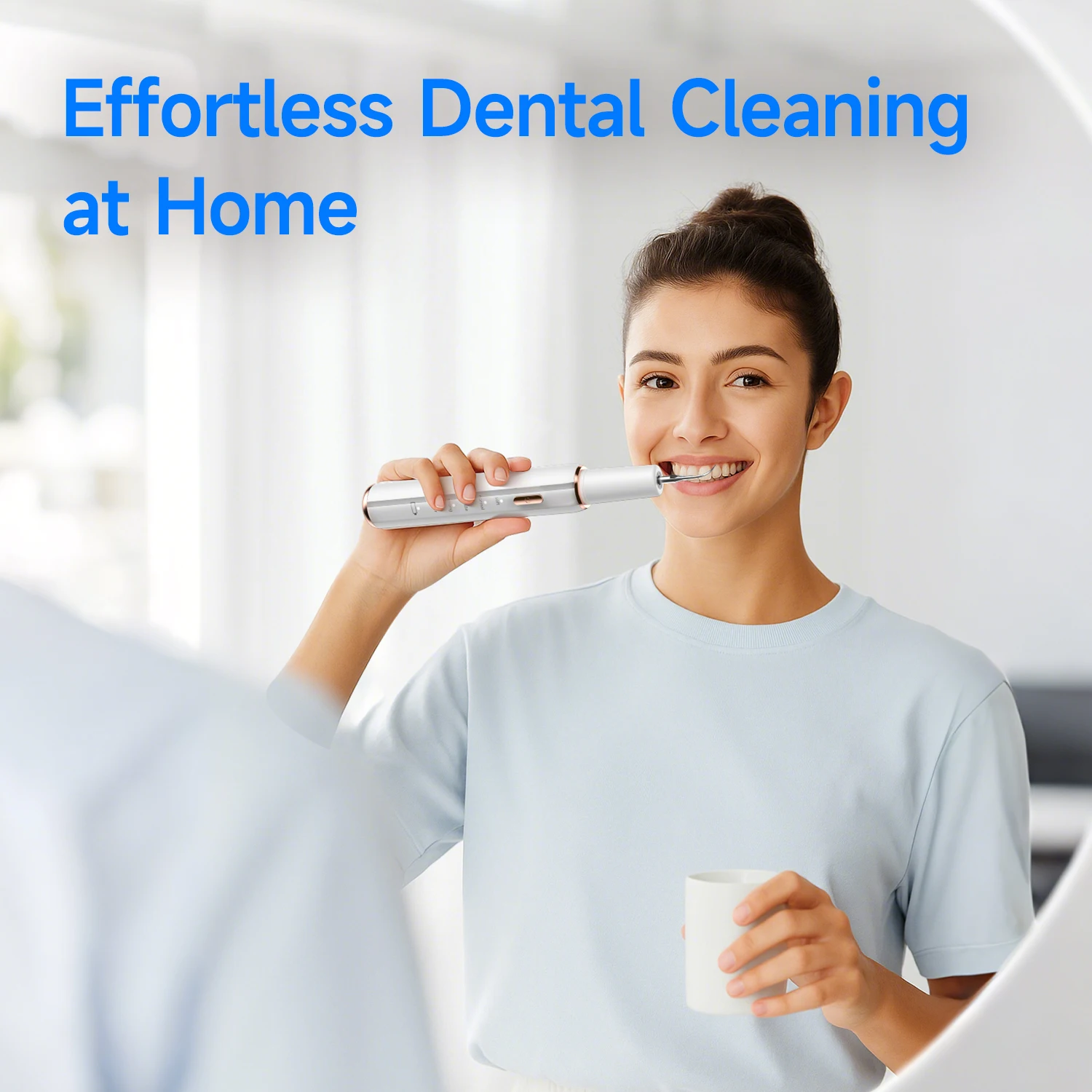 Alat Pembersih Karang Gigi Elektrik Ultrasonik, Pembersih Gigi, Penghilang Batu Gigi, Penghilang Plak Sonik Elektrik untuk Noda Gigi dan Karang Gigi