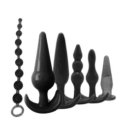 6/7/8pcs/set Bullet Anal Plug Silicone Backyard Vibrating Massage Stick Adult Erotic G-spot Orgasm For Men Women Couple Sex Toys