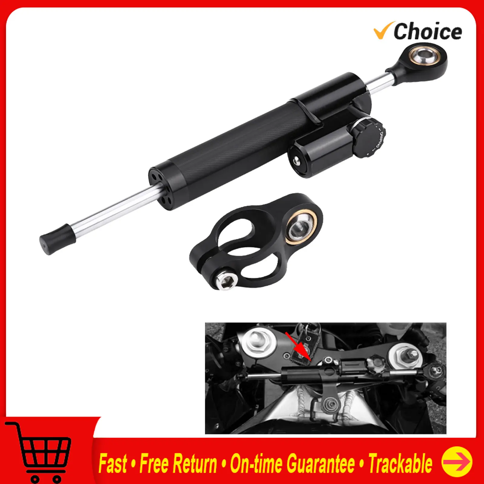 Aluminium Motorrad Lenkungsdämpfer Stabilisator Linear Reversed Safety Control Dämpfer Reversed Safety Control